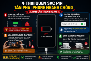 4 thói quen sạc pin khiến iPhone nhanh chai, nhiều người vẫn làm mỗi ngày